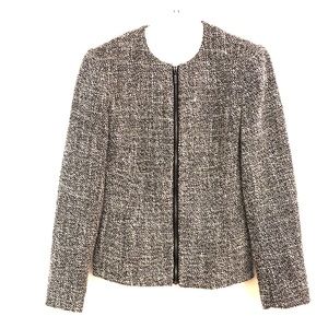 Calvin Klein black and white tweed jacket.